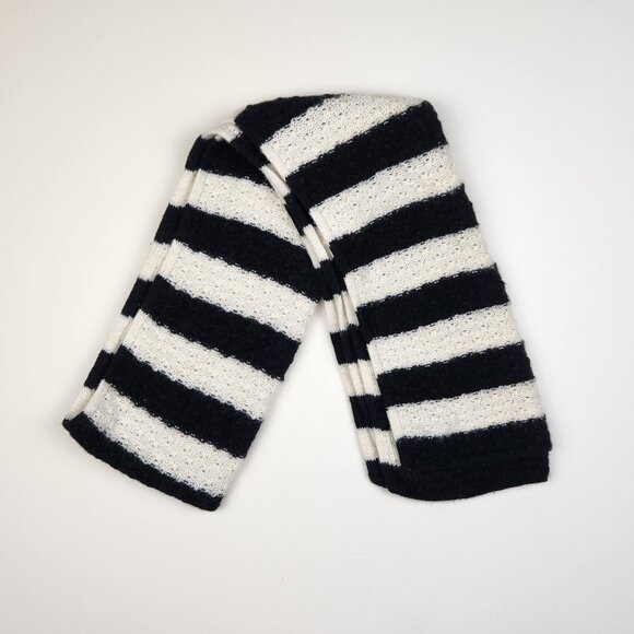 J. Crew Factory Wool Blend Crochet Striped Scarf - Picture 1 of 5